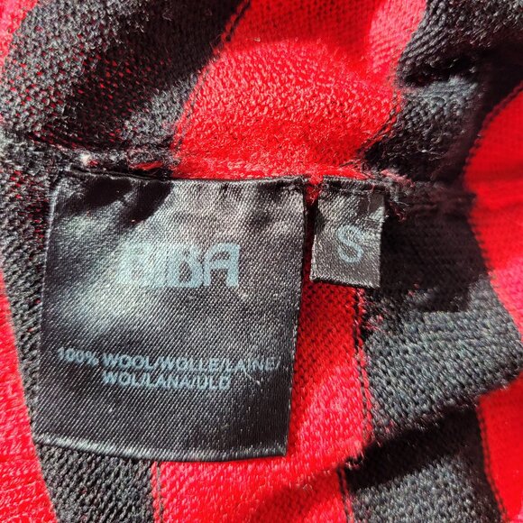 Vintage Biba Wool Black and Red Stripe Sweater Size S - Picture 4 of 6
